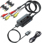 PARUIEN RCA HDMI konverter 720P/1080P v&auml;ljundl&uuml;litiga - kahe pordi komposiit AV HDMI-ks, mis &uuml;hildub VHS/DVD/STB/N64/PS2/Wii-ga