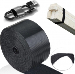 TEUVO Velcro kaablipaelad, 60 mm x 5 m mittekleepuv Velcro kaabli sidumiseks, DIY k&auml;sit&ouml;&ouml;, kardina kinnitamine, korduvkasutatav Velcro lint kaablijuhtimiseks, &uuml;mmargune, kodus ja kontoris kasutamiseks