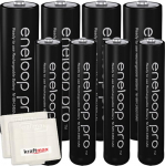 8 pakki Panasonic eneloop Pro XX patareisid, 4x AA ja 4 AAA - Kraftmax uusima p&otilde;lvkonna k&otilde;rgtehnoloogilised akud Kraftmax akukarpides V5