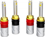 Monosaudio pakett 4 High End k&otilde;larite polaarklemmid, BP651R, roodiumiga kaetud puhas vask, jootekruvi konnektor, k&otilde;larikaabel, banaanipistiku pistikupesa konnektor v&otilde;imendi, audiodekooderi jaoks