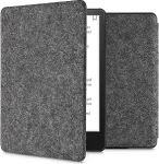 kwmobile &uuml;mbris &uuml;hildub Amazon Kindle Paperwhite 11. p&otilde;lvkond 2021 - vildist kangast eReader kaitsekate - tumehall