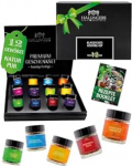 Hallingers Genuss Manufaktur Spice Gift Set - 12 Premium Spices in Glass, Elegantne kinkekarp toiduvalmistamiseks ja grillimiseks, Spice Set "Classic", kingiidee meestele ja naistele, s&uuml;nnip&auml;evaks ja j&otilde;uludeks.