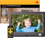 KODAK 7 Inch Digital Photo Frame, Electronic Photo Frame, IPS Screen, Photo/Music/Video Player/Calendar/Alarm, Supports USB or SD Card, Automatic Rotating, with Remote Control