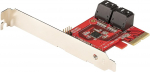 StarTech.com PCIe SATA Controller Card - 4 Port SATA 3 Expansion Card/Controller - 6Gbps - Full/Low Profile Bezel - PCI Express Hard Drives/SSD Controller/Adapter (4P6G PCIE-SATA-CARD)