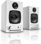 Audioengine HD3 juhtmevabad k&otilde;larid Bluetoothiga - 60W v&otilde;imsusega arvutik&otilde;larid lauaarvuti monitori ja koduse muusikas&uuml;steemi jaoks aptX HD Bluetooth, AUX, USB, RCA, 24-bit DAC (valge, paar)
