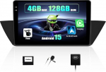 SIXWIN 4+128G Android 15 autoraadio BMW X1 E84 (2009-2015) juhtmevaba CarPlay/Android autole, 1280 x 720, 10-tolline HD InCell puuteekraan WiFi GPS Bluetooth FM/RDS raadio USB EQ + tagurdamine