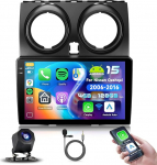4G 128G VECHTEL 9-tolline Bluetooth autoraadio Nissan Qashqai 2006-2016 Carplay Android auto, Android 15, EQ, WiFi GPS, Mirror Link, RDS/FM raadio 2 DIN koos AHD tagurduskaameraga
