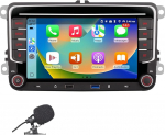 Traadita Carplay autoraadio VW Polo T5 Golf 5 6 Tiguan Skoda Passat Jetta Caddy B6 B7 Touran Android auto, 7-tolline puutetundlik raadio Bluetooth/FM/DSP/AM/USB/RDS-tumehall, 7-tolline puutetundlik raadio Bluetooth/FM/DSP/AM/USB/RDS-tumehall