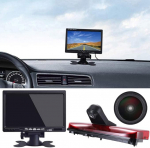 18 mm objektiivi tippkvaliteediga tagantvaate kaamera + 7-tolline TFT LCD-ekraaniga monitor pidurituled auto katuse tagurduskaamera Ford Transit Connect 2014-2017 Van pidurituled 3.