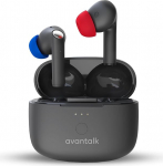 Avantalk Infinity NC - Auracast & LE Audio In-Ear Bluetooth-k&otilde;rvaklapp koos aktiivse helisignaaliga, aptX Adaptive, geringer Latenz ja EQ-App f&uuml;r TV, Smartphone und PC (Schwarz)