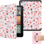 MoKo &uuml;mbris 7-tollise Ebook Reader (12th Gen 2024) ja E-Reader 2024/2025, kerge &uuml;mbris randmerihmaga, automaatne &auml;ratus/une Ebook Reader 2024, mitte TCL Remarkable Kobo, Spring Pink