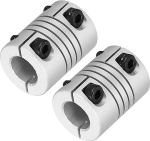 hankekaart Flexible Wellenkupplung, 6,35 kuni 8 mm, 20 mm pikkus, 15 Durchmesser, Klemmwellenkupplung, Aluminiumlegierung, Gelenkverbinder, Schrittmotor-Kupplung f&uuml;r 3D-Drucker, CNC-Maschinen