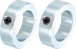 sourcing map 2 x Schraubenmanschetten, 5,1 cm Bohrung, verzinkter Stahl, Schaftmanschetten, 7,6 cm Au&szlig;endurchmesser, 2,2 cm Breite, Achsmanschette f&uuml;r Linearstangenwellenf&uuml;hrung
