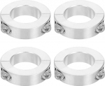 hankimise kaart 4 Pack Double Split Shank Collar 1.5 "Bore kaheosaline Clamp Collar 1.9" OD Compression Fitting (2024 Alumiinium)