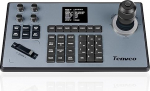 Tenveo Controller PTZ Camera Joystick 4D IP PoE Keyboard Controller with LCD Screen for Church Streaming Meeting Education, Supports PoE VISCA PELCO-D/P RS232 RS422 RS485