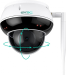 SV3C PTZ Outdoor Surveillance Camera, WiFi Wireless IP Dome Camera, 5MP with Auto Tracking, Infrared Night Vision, 2-Way Audio, Motion Detection, Waterproof, RTSP, FTP, SD Card Record, Onvif, 2.4/5