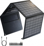 SinKeu 40W kaasaskantav p&auml;ikesepaneel 3 v&auml;ljundiga, 18V DC / USB / t&uuml;&uuml;p C PD30W, 1,5kg kerge ja kokkupandav monokristalliline p&auml;ikeselaadija mobiiltelefonidele, energiapankadele, elektrijaamale, generaatorile, telkimisreisile