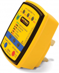 Martindale EZ365 pistikupesa, maandusahela ja RCD tester, kollane, 65 x 80 x 59 mm