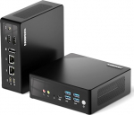 FANPEEC Mini PC N150 8GB RAM DDR5 256GB NVME SSD, WiFi5 BT4.2, Mini arvuti Win11 Pro koos 2 &times; LAN, 4 &times; USB 3.0, 2 &times; USB 2.0, 2 &times; HD + 1 &times; DP, v&auml;ike arvuti toetab automaatset k&auml;ivitamist.
