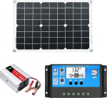 Solarstromanlage - Komplettes Solarmodul-Kit,Tragbarer 300-W-Wechselrichter f&uuml;r die Sicherung zu Hause im Freien beim Camping von Wohnmobilen.