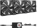 3 x 120 mm korpuseventilaatorit: 12 V/220 V aksiaalne ventilaator jahutab arvutiventilaatorit vaikselt arvutile, s&uuml;learvutile, ruuterile, AV-kapile, serverile ja TV-boksile, must