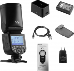 Godox V1S Professional Speedlite Round Head Wireless 2.4G Fresnel Zoom &uuml;hildub Sony a7RII a7R a58 a99 ILCE6000L a7RIII a7R3 a9 a77II a77 a350 kaameratega