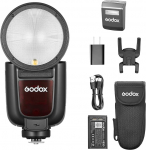 Godox V1 V1Pro v&auml;lk Canoni kaamerale TTL kiirvalgusti, 1/8000 HSS 500 t&auml;isv&otilde;imsusega v&auml;lk, 1.3s taastumisaeg, 2.4G juhtmevaba koos v&auml;lise v&auml;lguga SU-1 (V1PRO C Canonile)