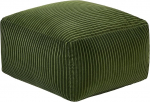 Beliani Skandi Mukki Pouf Stool Cord Green 50 x 50 cm Square Modern
