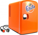 Fanta Mini k&uuml;lmik magamistuppa 4L v&auml;ike k&uuml;lmik 6 purgiga lauajahuti nahahoolduse jaoks Toiduainete jookide jaoks Kodu auto ja reisimine 12V kaasaskantav jahuti soojendaja Coca-Cola, oranž