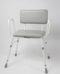 Aidapt 4 in 1 Bariatric Stool Padded Back Extra Wide Seat Height Adjustable 550 lbs Weight Limit: K&ouml;&ouml;k ja vannituba Stool for Elderly, rasedad naised, t&auml;iskasvanud