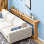 Schmaler Couchtisch 85145 cm, schlanke Konsole f&uuml;r Schlafzimmer/Wohnzimmer, platzsparendes Eingangsregal, Walnussholz-Finish, B 31,5 x T 5,9 cm, perfekt f&uuml;r kleine R&auml;ume