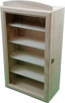 GRECA puidust vitriinkapp 15cm laius x s&uuml;gavus x k&otilde;rgus 30cm x 15cm x 54cm looduslikust puidust v&auml;rvitav