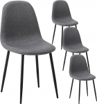 Deuline Berlin 521258 S&ouml;&ouml;gitoa toolid polsterdatud toolide komplekt, 4 tk, hall