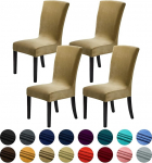 Howhic Sametist toolikatted s&ouml;&ouml;gitoa jaoks 4-st komplektist, venivad s&ouml;&ouml;gitoolide katted, pestavad k&ouml;&ouml;gitoolid, klassikaline kaunistus koju ja bankettidele (Tan, 4 t&uuml;kki)