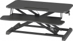 BONTEC Seisev iste, laud, seisev laud, seisev laud, ergonoomiline k&otilde;rgusreguleeritav arvutiekraanile, s&uuml;learvuti, 80 x 40 cm platvorm koos klaviatuurialusega, 15 kg kandev&otilde;ime, must
