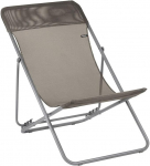 Lafuma MOBILIER Maxi Transat Multi-Position Deck Chair - vastupidav Batyline kangas - kokkupandav lamamistool terrassile ja aeda - 4 asendit, k&otilde;rgeim mugavus, Prantsusmaa - Pruun