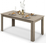 GIANTEX s&ouml;&ouml;gilaud 6-8 inimesele, 160 x 80 x 77 cm, suur puidust laud, ristk&uuml;likukujuline, k&ouml;&ouml;gilaud kuni 150 kg, kaasaskantav kaasaegne s&ouml;&ouml;gilaud, laud laua laud s&ouml;&ouml;gituppa, k&ouml;&ouml;ki, kontorisse (tamm)