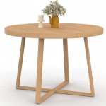IDMarket - Selma &uuml;mmargune s&ouml;&ouml;gilaud 4-6 inimesele Puidust raamatuefekt 110 cm