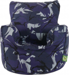 Bean Lazy Sitzsack, Baumwolle, Camouflage, Blau