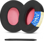 Jahutusgeeli asendusk&otilde;rvapadjad, mis &uuml;hilduvad Devil Mute BT / Devil Mute Bluetooth-k&otilde;rvaklappidega T&auml;iendus k&otilde;rvapadjad j&auml;&auml;siidist kangaga ekstra paksusega (CG Black)