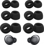 Qkhcable Galaxy Buds Pro mustad silikoonist asendusk&otilde;rvaklapid 6 paari (S/M/L) m&uuml;rav&auml;hendus, mis &uuml;hildub Samsung SM-R190-ga