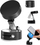 Vaakum Magnetic Suction Cup Phone Holder, 360 &deg; p&ouml;&ouml;rlev iminapakett telefoni hoidja sisset&otilde;mmatav kokkupandav magnetiline telefoni hoidja sileda pinna auto Smart Automatic (D)