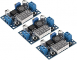 hankimise kaart DC-DC samm-alla muunduri pinge regulaator reguleeritav Buck moodul LM 2596 koos LED n&auml;idikuga voltmeeter sinine 4-40V kuni 1.25-37V 3A pakett 3