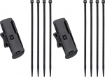 kwmobile Fahrrad Halterung kompatibel mit Garmin eTrex 10/20/30 / GPSMAP 62 - Lenker Halter f&uuml;r GPS Navigationsger&auml;te - Schwarz (Packung mit 2)