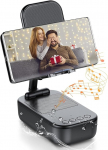 Bluetooth-k&otilde;lar koos mobiiltelefoni alusega, HD Surround Sound Bluetooth Box, IP7 veekindel k&otilde;lar, reguleeritav mobiiltelefoni hoidja ja kaasaskantav muusikakast, &uuml;hildub telefoniga/padiga, must