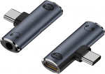 Mizi 2025 Uuendatud USB C 3,5 mm k&otilde;rvaklappide ja laadimisadapter, 2 in 1 C-t&uuml;&uuml;pi audiodongle k&otilde;rge eraldusv&otilde;imega DAC ja kiirlaadimisega, &uuml;hildub iPhone 16/15, Galaxy S25/S24, Pixel, iPadiga