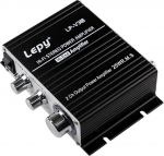 LP-V3S Lepy Digital Player Car Power Hi-Fi Stereo Amplifier Speaker 3.5 mm Audio Input MP3 Motorcycle Super Bass AMP 2 x 25 W RMS (toiteallikas ei kuulu komplekti) - must