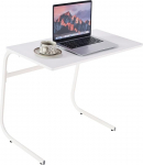 Fromann C Shape Side Table 30 x 15.7 Inch C Shape Laptop Desk for Couch Living Room Bedroom Small Space TV Tray for Laptop Coffee Snack White