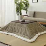 Kotatsu k&uuml;ttefutooni komplekt, Tatami voodi k&uuml;ttepaneel, 4 tk komplekt roheline triibuline katusepadi/kuumutuslaud Jaapani ahjulaud koju ja elutuppa (v&auml;rv : roheline, suurus : 10