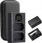 NP-FZ100 2280mAh aku ja LCD topeltlaadija komplekt Sony Alpha A7III,A7IV,A7R III/A7R3,A7RIV,A7RV,A7C,A7S III/A7S3,A9,A9II,A6600,A9R,A9R,9S,FX3,FX3,FX30 jaoks.